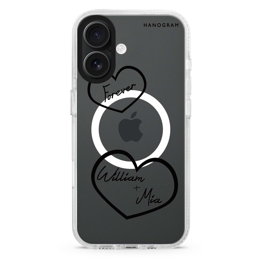 Sweet Heart II MagSafe Compatible iPhone 16 Ultra Clear Case - Personalized and Stylish Protection