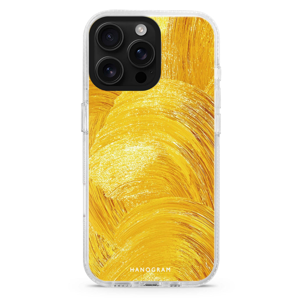 Golden Strokes MagSafe Compatible Ultra Clear Case