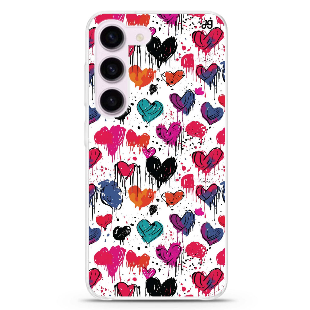Bleeding Passion ultra-clear case for Samsung Galaxy S23/S22, front view