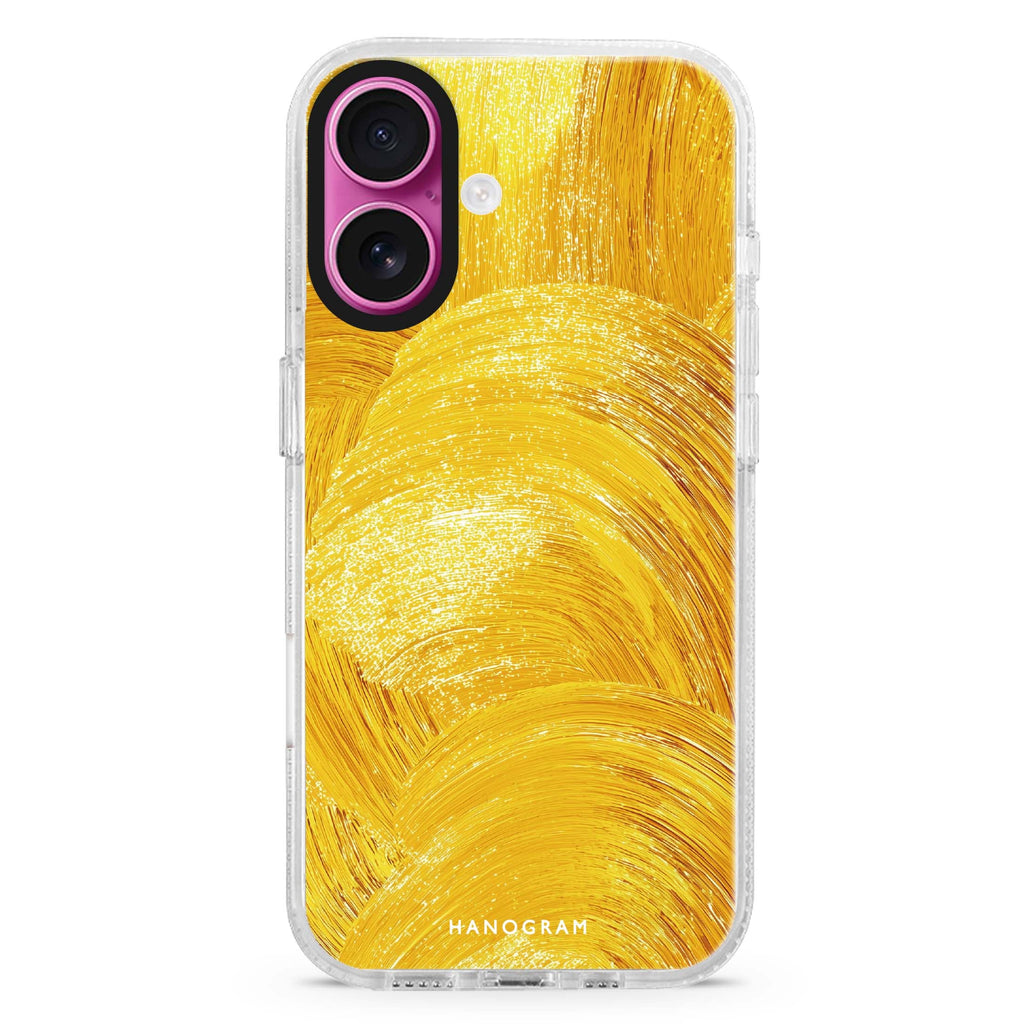 Golden Strokes MagSafe Compatible Ultra Clear Case