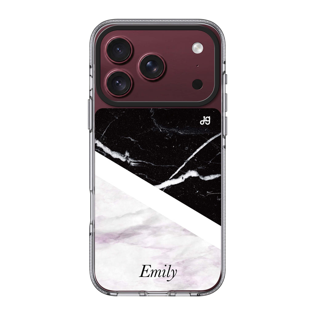 Black & White Marble Ultra Clear Case