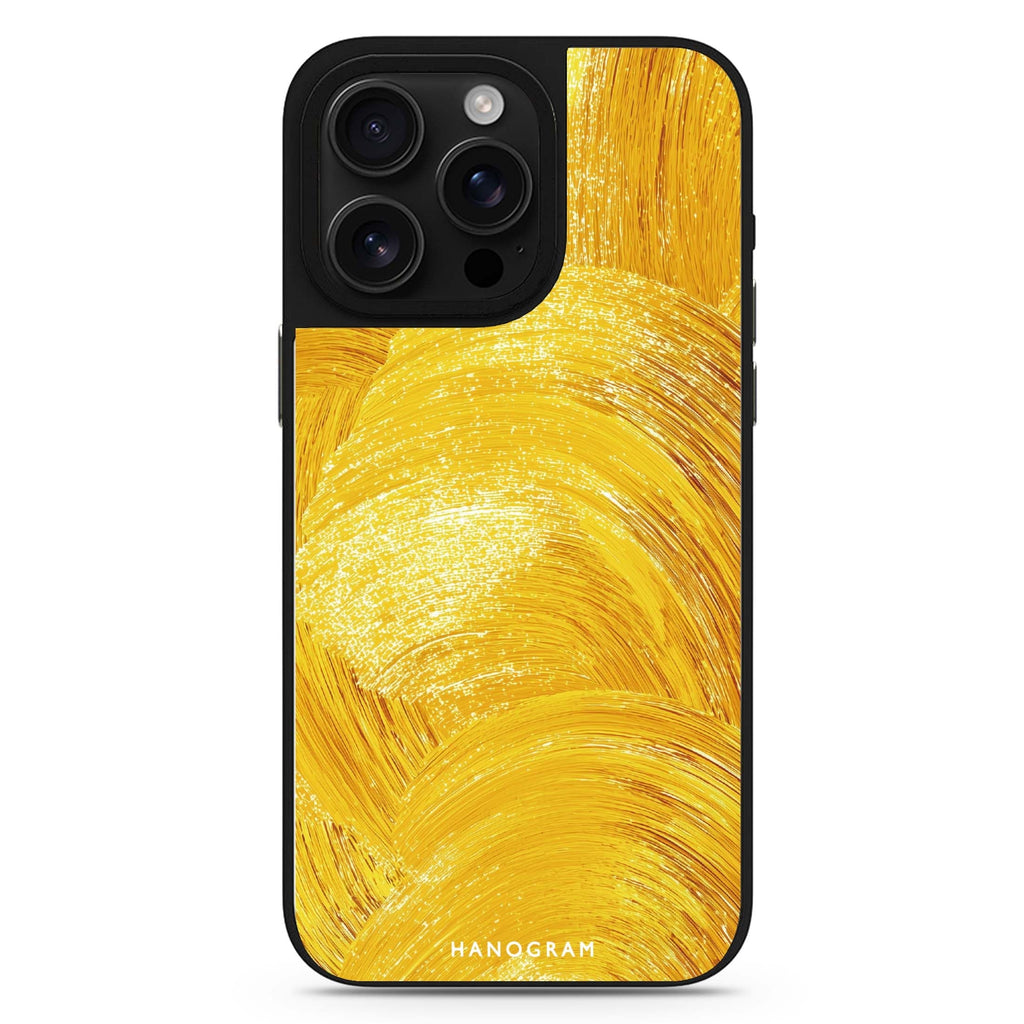 Golden Strokes MagSafe compatible mirror case for iPhone 16/15/14 Pro Max and Pro, main view