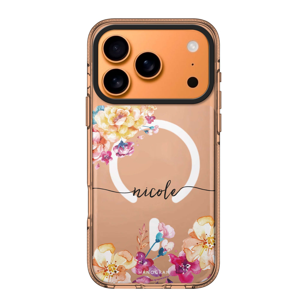 Art of Flowers personalized name flower abstract floral iPhone 17 Pro Max ultra clear case