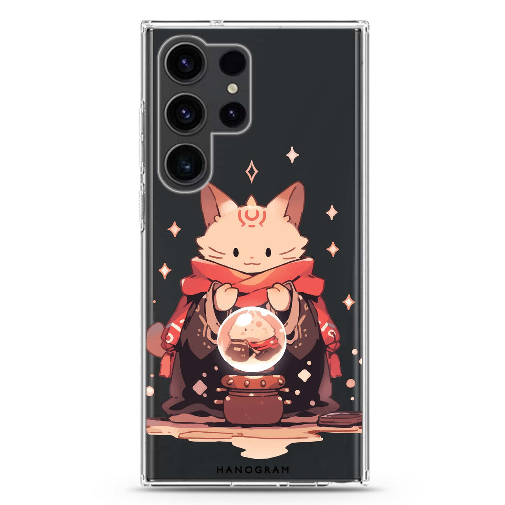 Mystic Feline Samsung Galaxy S26/S25/S24/S23/S22 Ultra ultra clear case, transparent design, main view