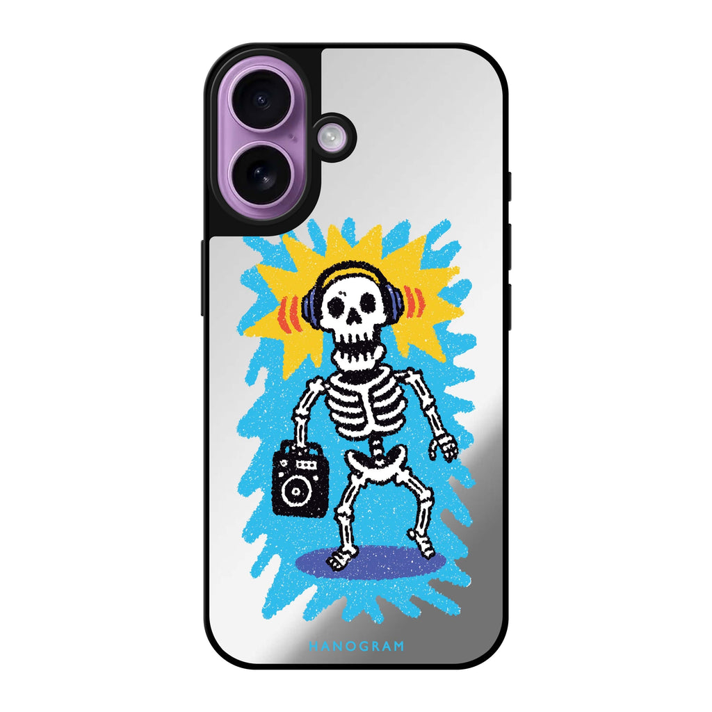 Retro Bones MagSafe Compatible Mirror Case
