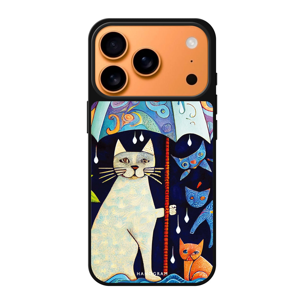 Raining Cat #2 cat animal iPhone 17 Pro Max mirror case