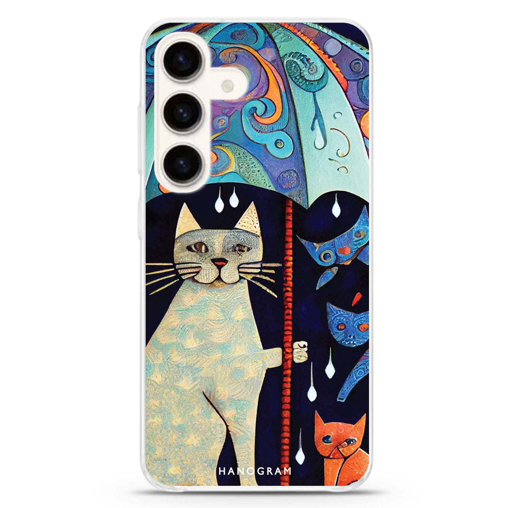 Raining Cat Samsung Galaxy Ultra Clear Case