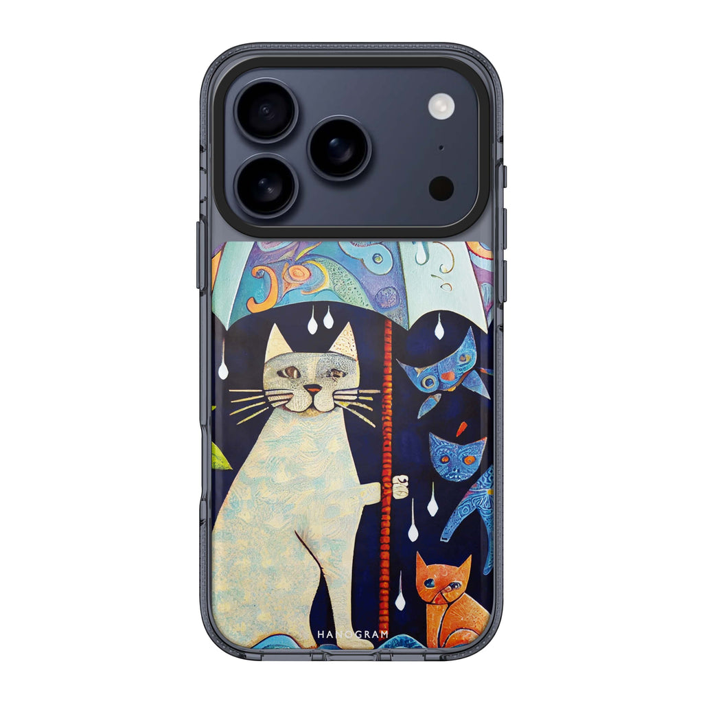 Raining Cat Style 2 cat animal iPhone 17 Pro Max ultra clear case