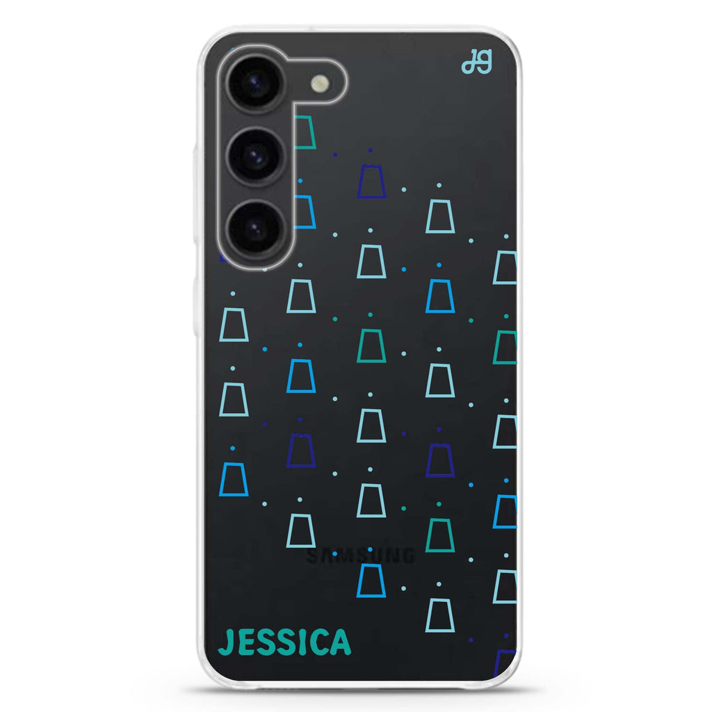oooooo personalized ultra-clear case for Samsung Galaxy S23/S22, front view