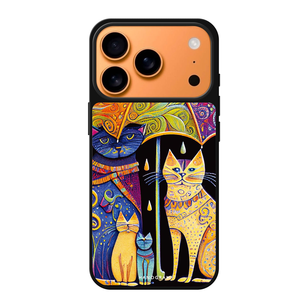 Raining Cat #3 cat animal iPhone 17 Pro Max mirror case