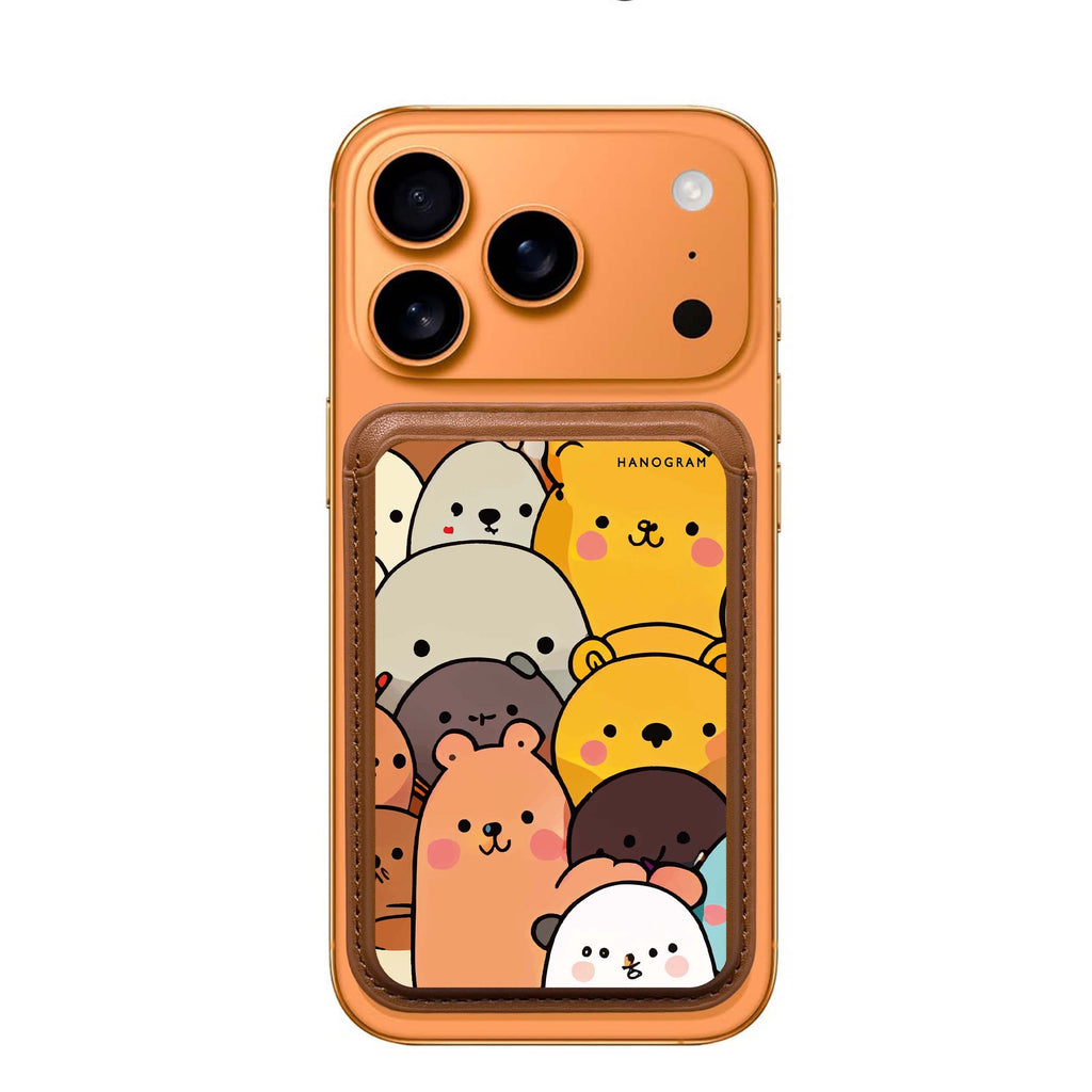 Cute Animals MagSafe wallet for iPhone, slim magnetic card holder, main view