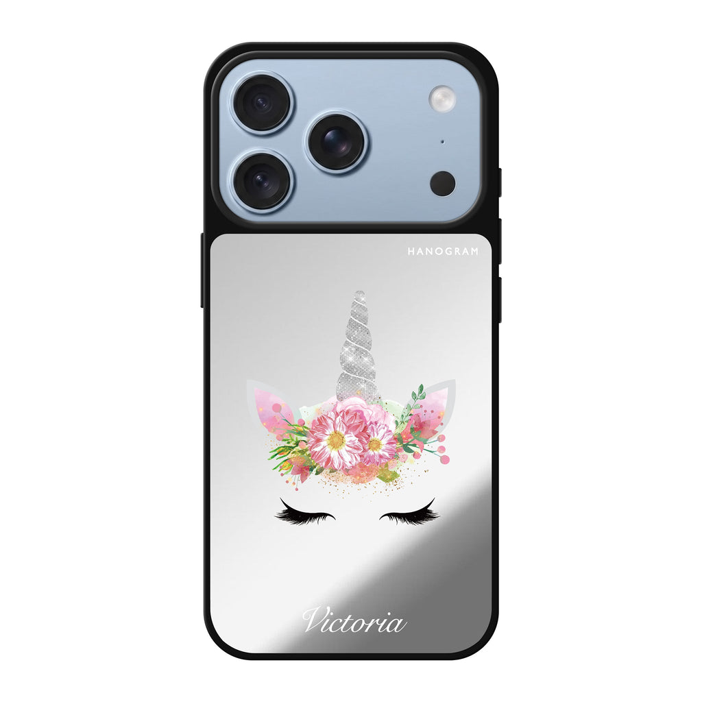 Unicorn's Brow personalized name unicorn animal iPhone 18 Pro Max mirror case