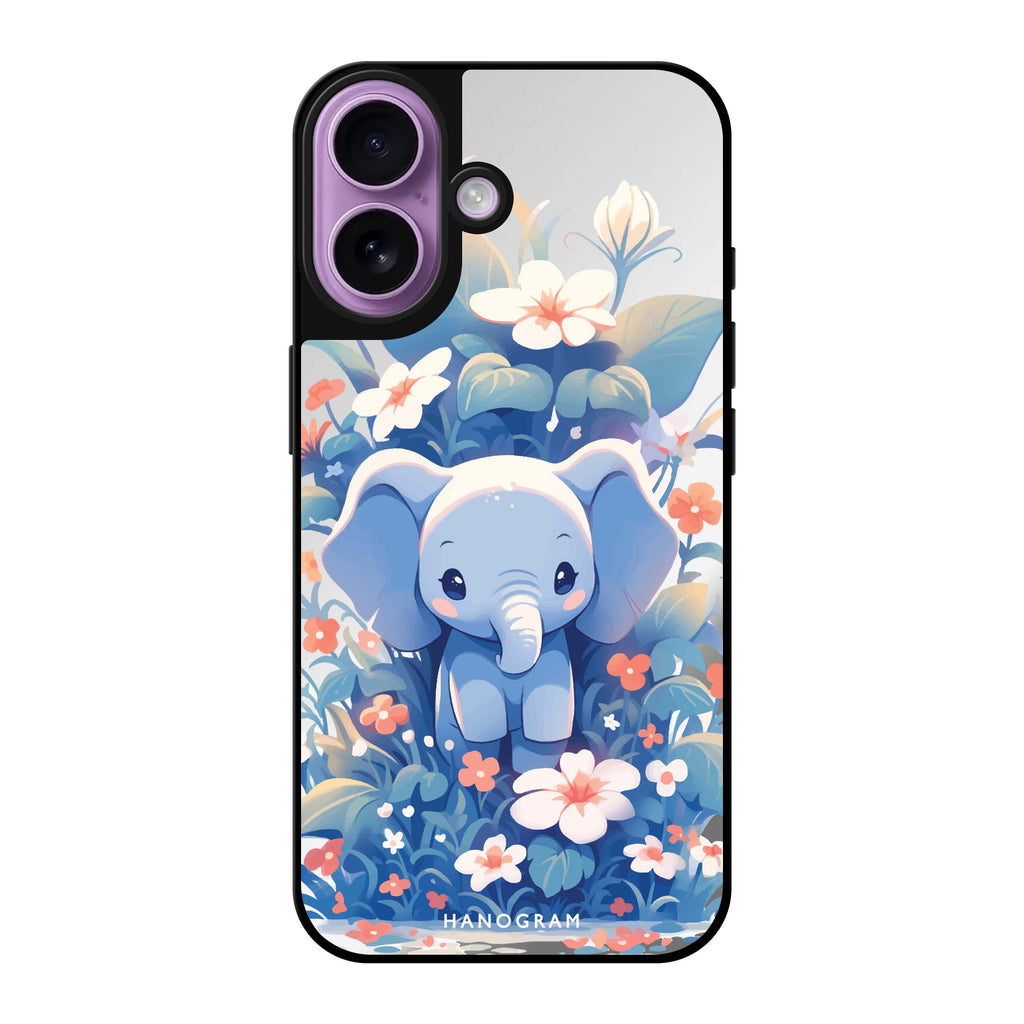 Reflective iPhone 16 Mirror Case –Elephant’s Oasis Design