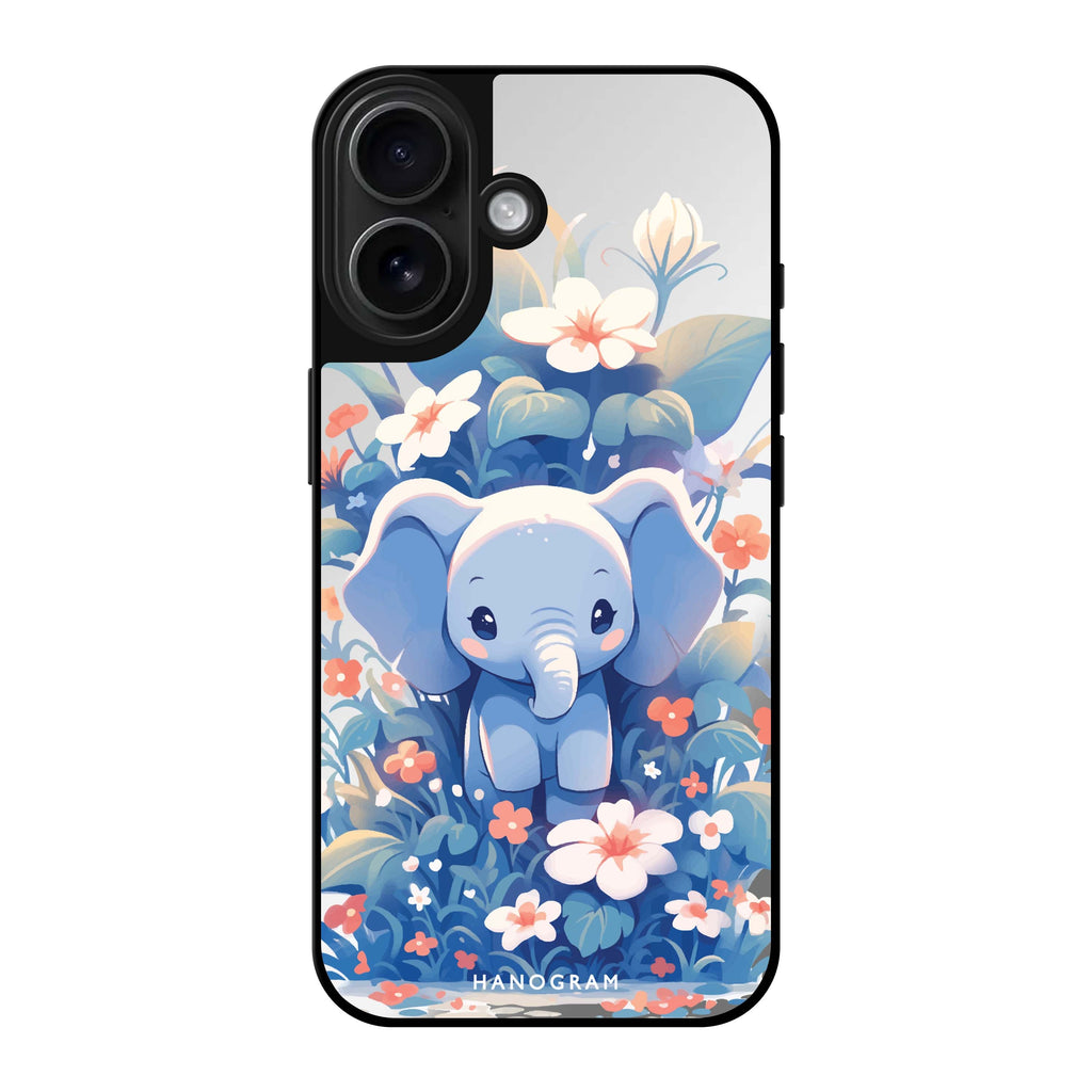 Reflective iPhone 16 Mirror Case –Elephant’s Oasis Design