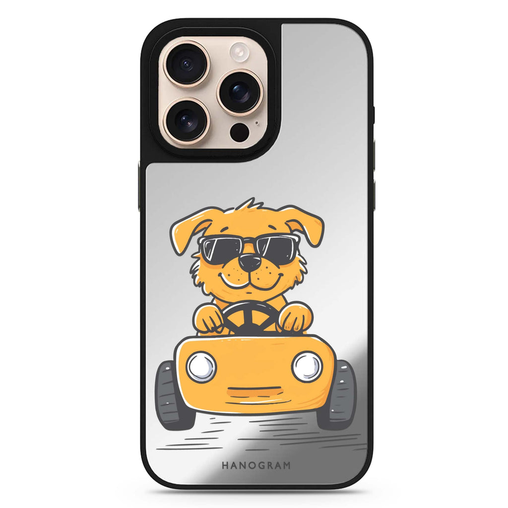 Cool Pup Drive sleek reflective design iPhone 16/15/14 Pro Max & Pro mirror case