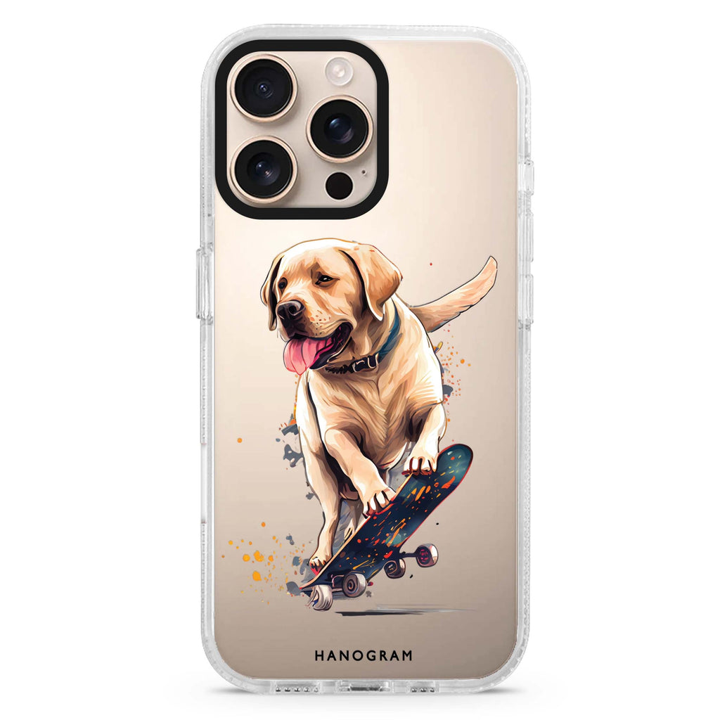 Dog on skateboard iPhone 16 Pro & 16 Pro Max Case - Personalized and Stylish Protection