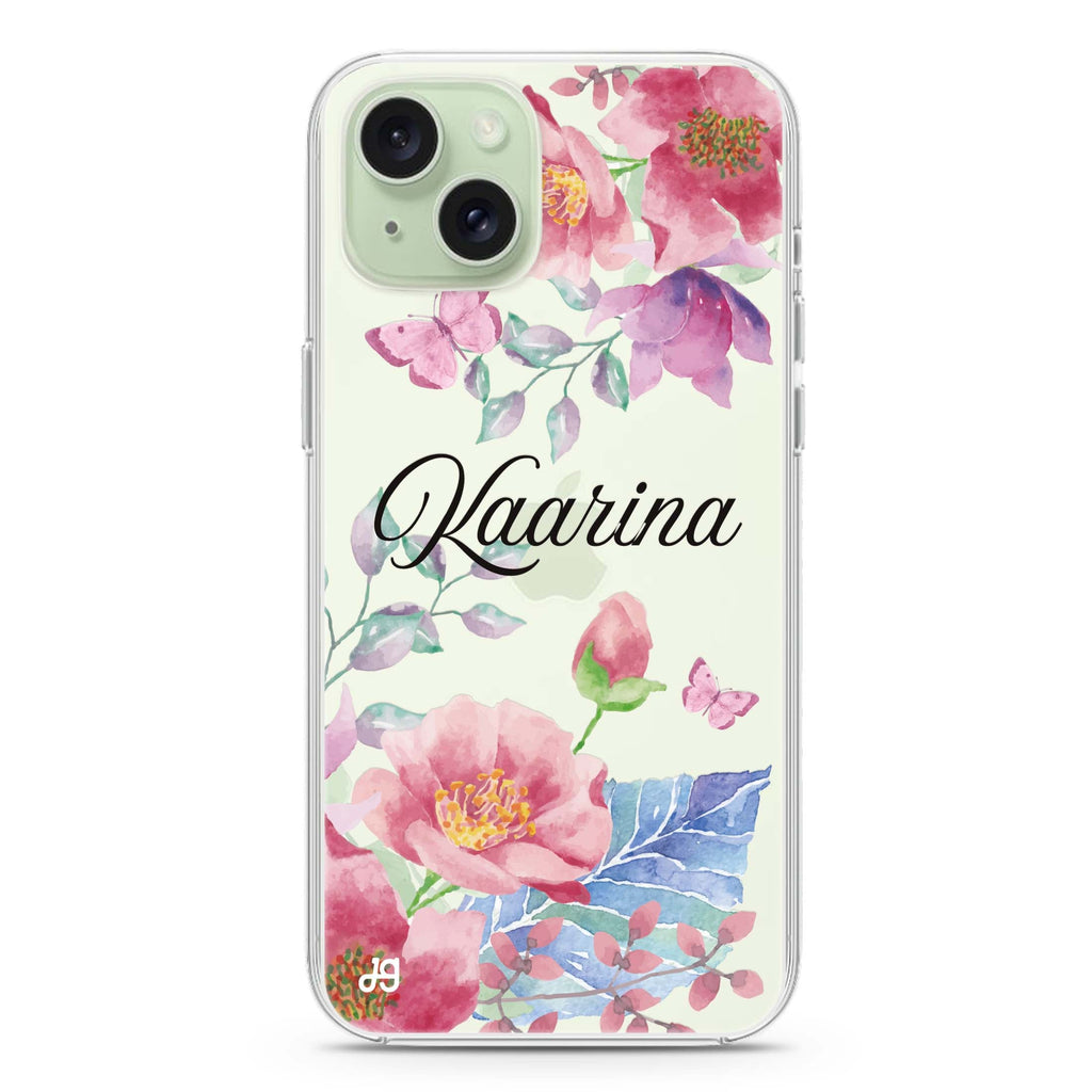 Butterfly Garden iPhone 15 plus Ultra Clear Case