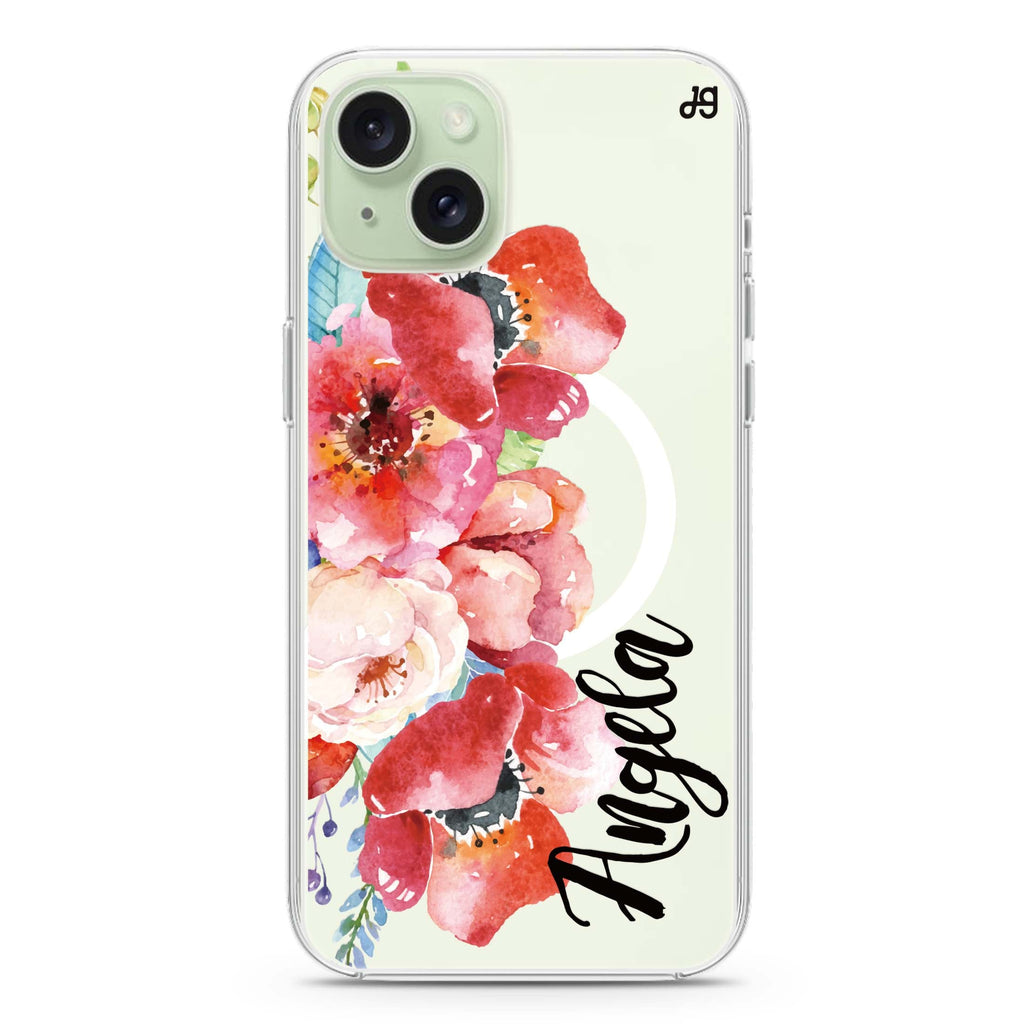 Poppies iPhone 15 Plus MagSafe Compatible Ultra Clear Case