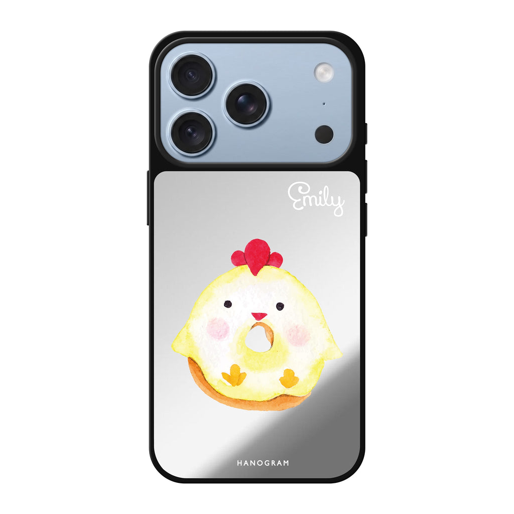 Sweet donut chick personalized name donut food iPhone 18 Pro Max mirror case
