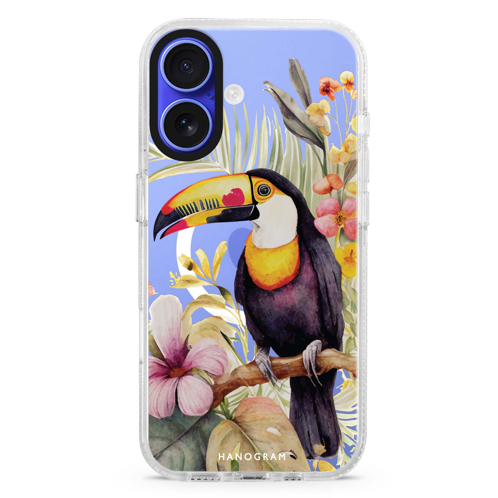 Tropical bird MagSafe Compatible iPhone 16 Ultra Clear Case - Personalized and Stylish Protection