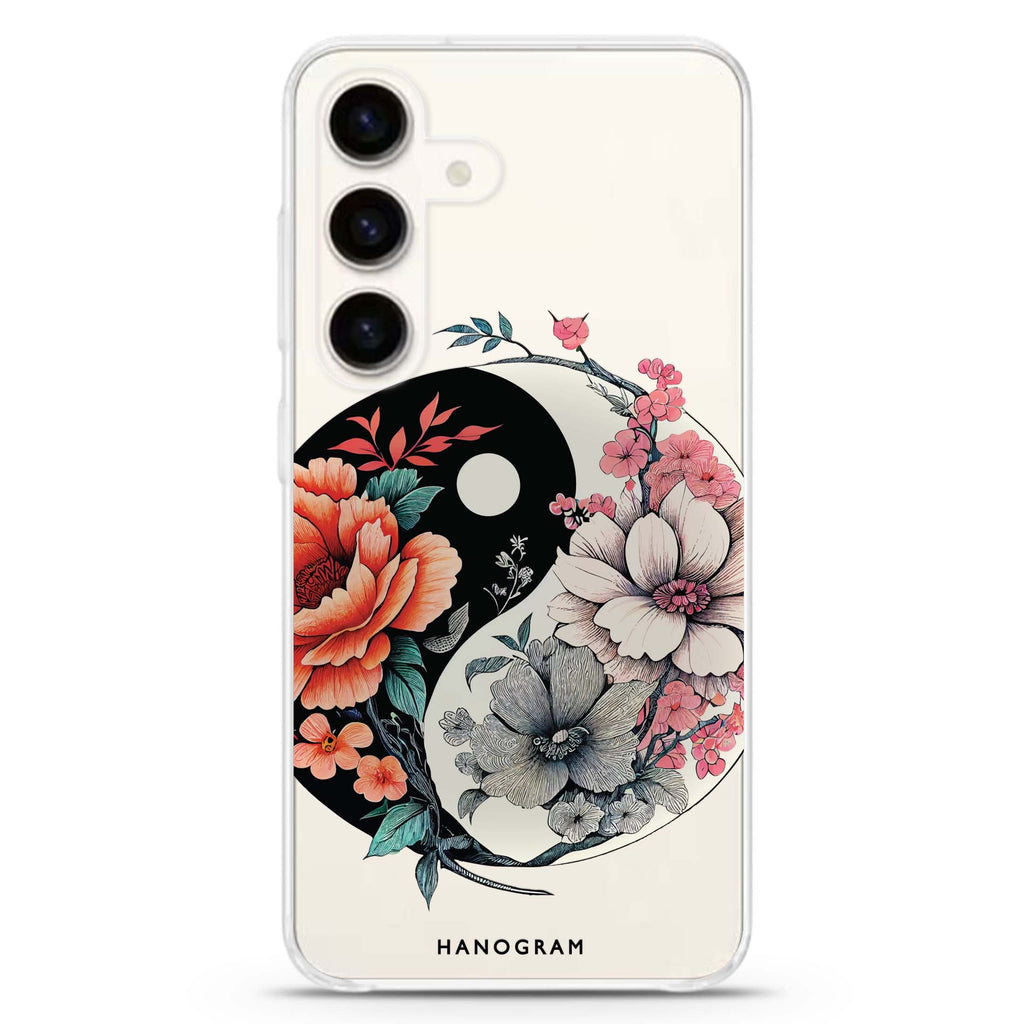 Floral & Tai Chi Samsung Galaxy Ultra Clear Case