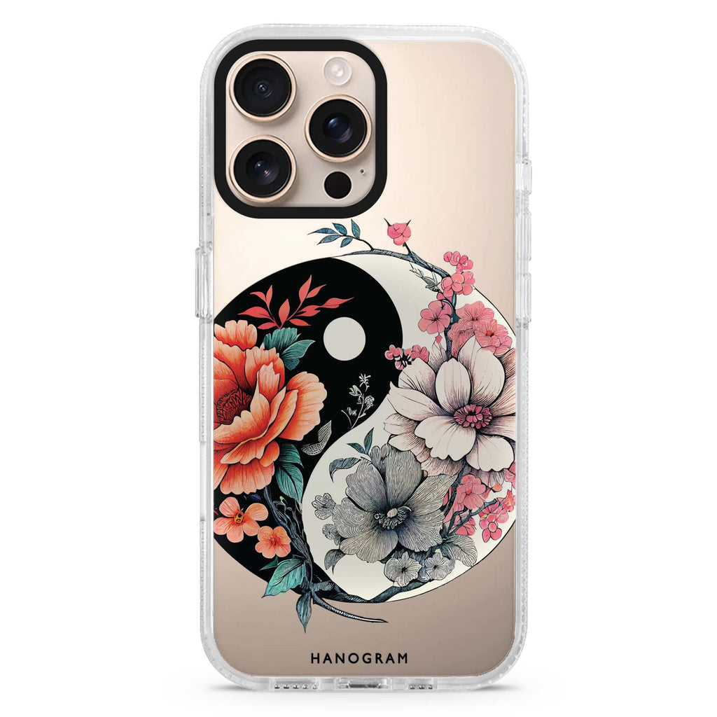 Floral & Tai Chi iPhone 16 Pro & 16 Pro Max Case - Personalized and Stylish Protection