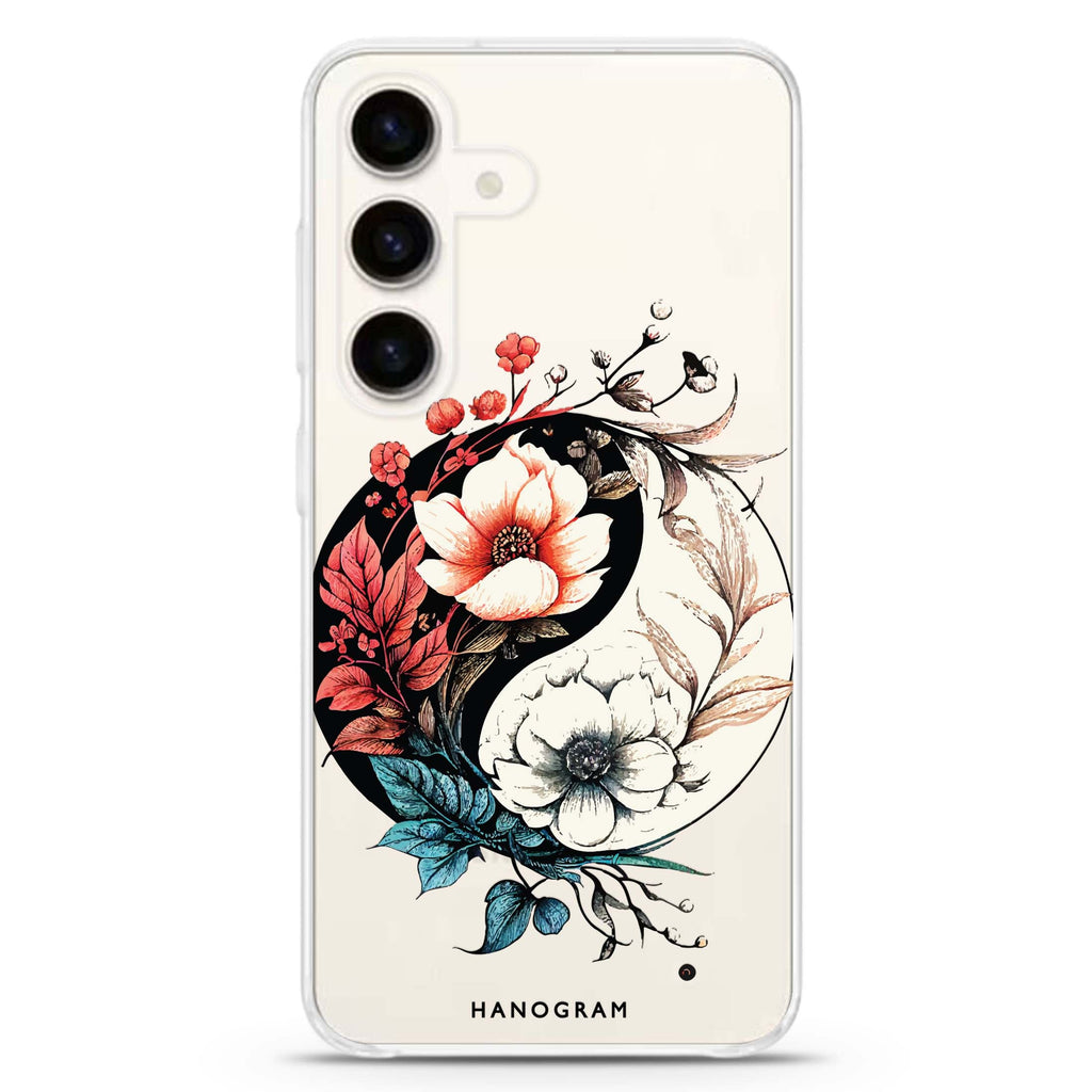 Pretty Floral & Tai Chi Samsung Galaxy Ultra Clear Case