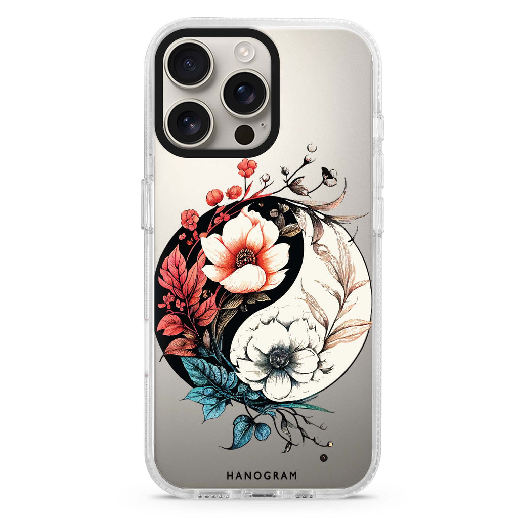 Pretty Floral & Tai Chi iPhone 16 Pro & 16 Pro Max Case - Personalized and Stylish Protection