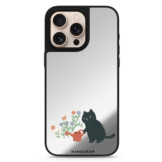 Purrfect Gardener cat design iPhone 16/15/14 Pro Max & Pro mirror case