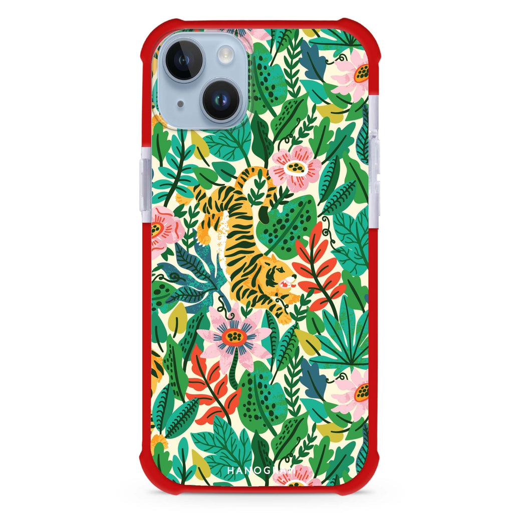 Tiger & Floral iPhone 15 Plus MagSafe Compatible Ultra Shockproof Case