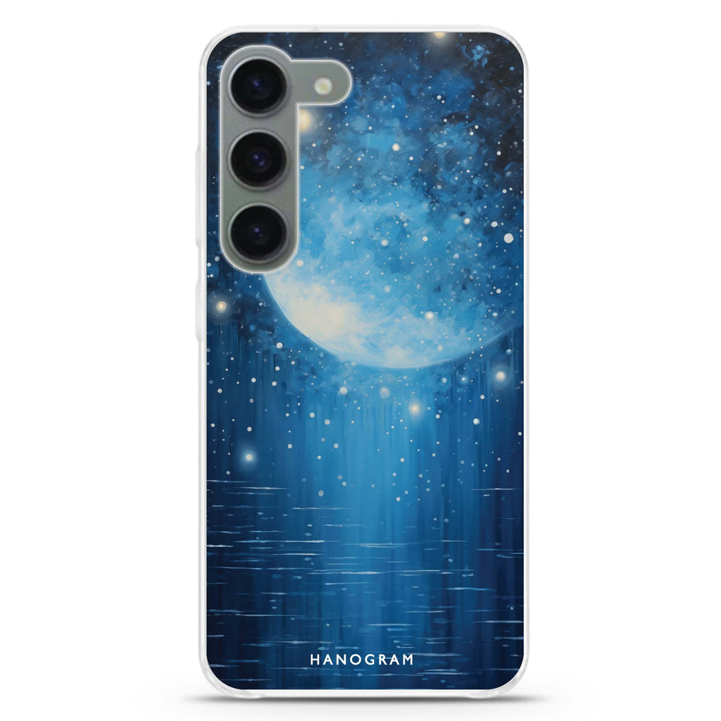 Midnight Crescent ultra-clear case for Samsung Galaxy S23/S22, front view