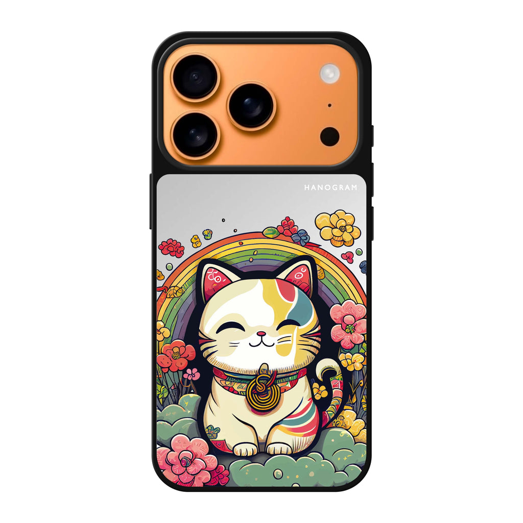 Japanese Lucky Cat cat animal iPhone 17 Pro Max mirror case