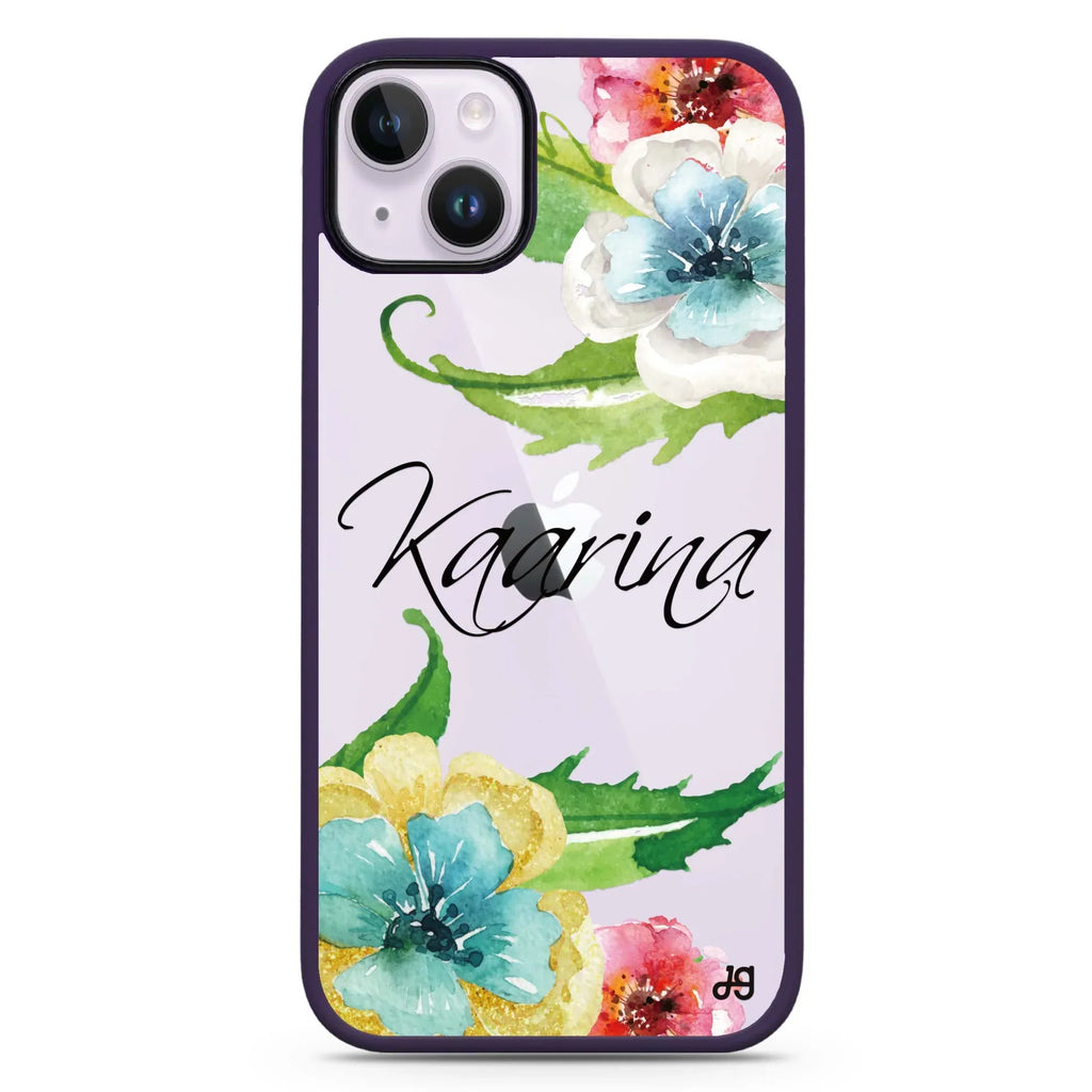 Golden and White Anemones iPhone 15 Plus Impact Guard Bumper Case