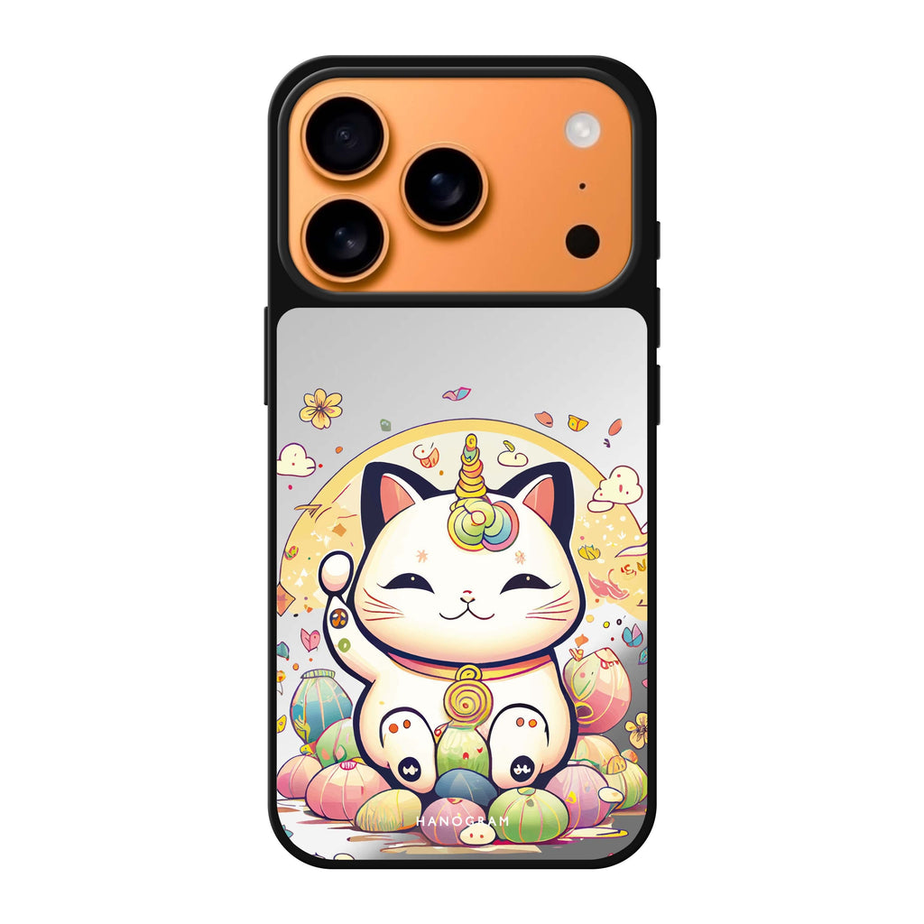 Cute Lucky Cat cat animal cute iPhone 17 Pro Max mirror case