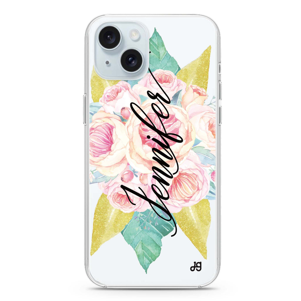 Abloom Rose iPhone 15 plus Ultra Clear Case