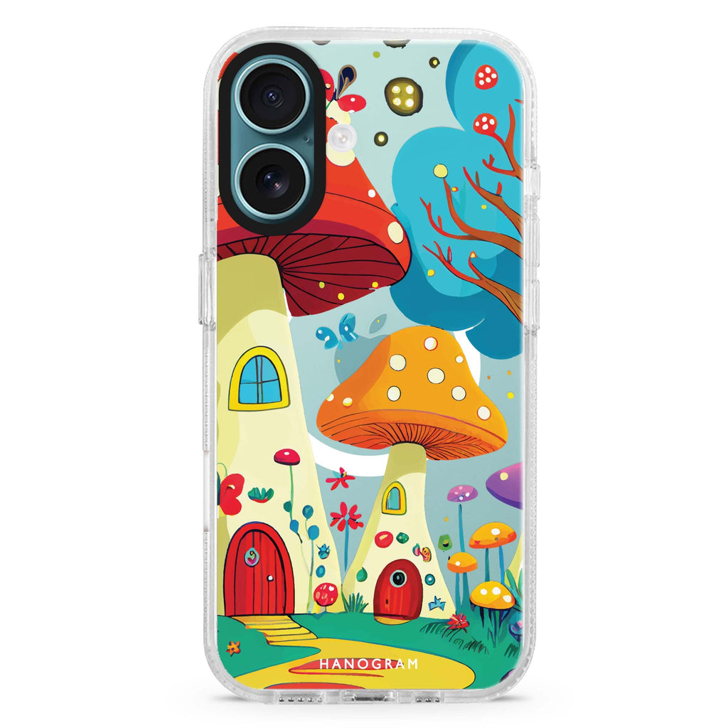 Mushroom Art MagSafe Compatible iPhone 16 Ultra Clear Case - Personalized and Stylish Protection
