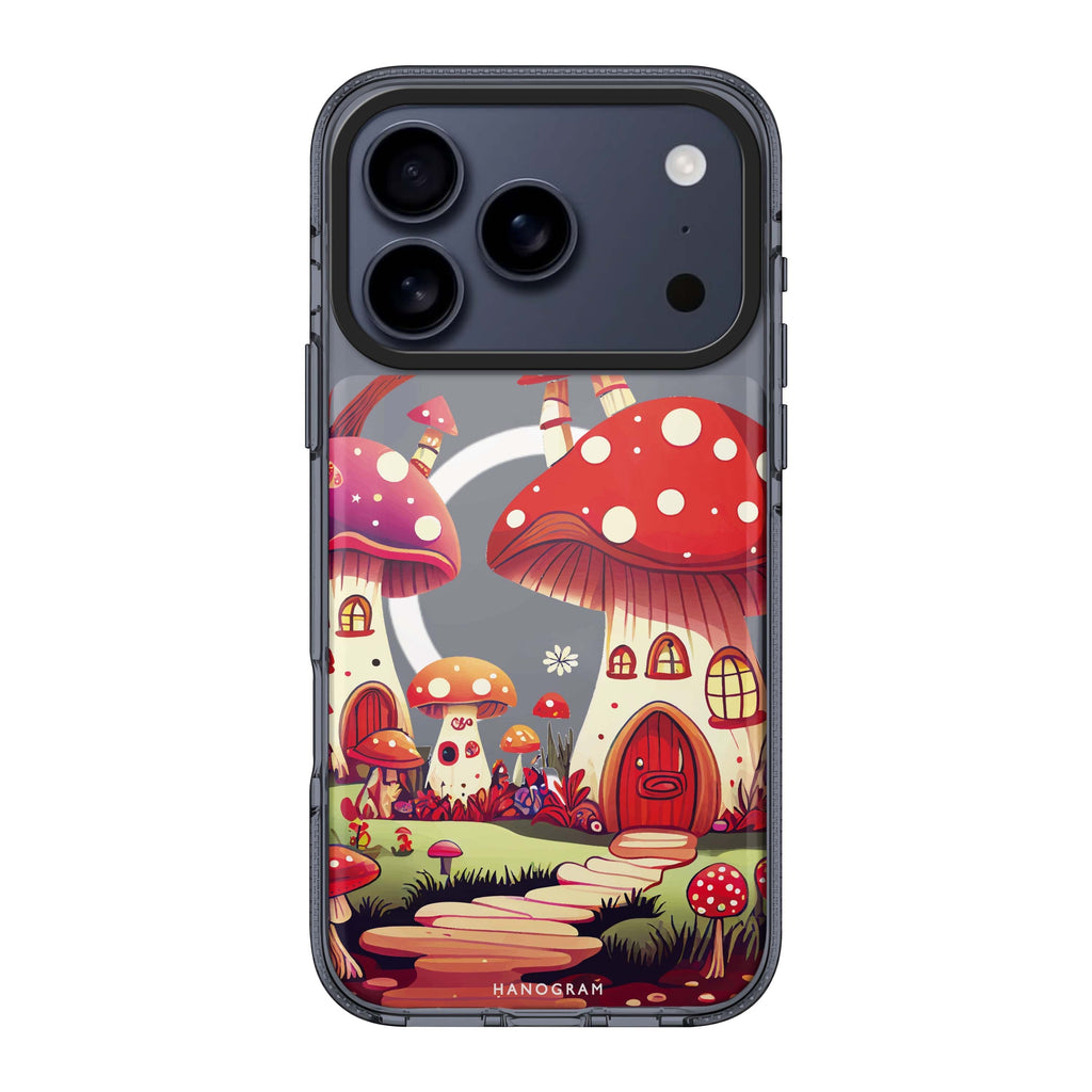 Mushroom Art Style 2 mushroom abstract iPhone 17 Pro Max ultra clear case