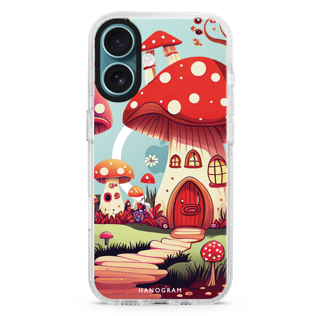 Mushroom Art MagSafe Compatible iPhone 16 Ultra Clear Case - Personalized and Stylish Protection