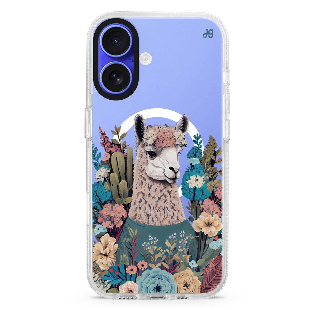 Lama in the garden MagSafe Compatible iPhone 16 Ultra Clear Case - Personalized and Stylish Protection