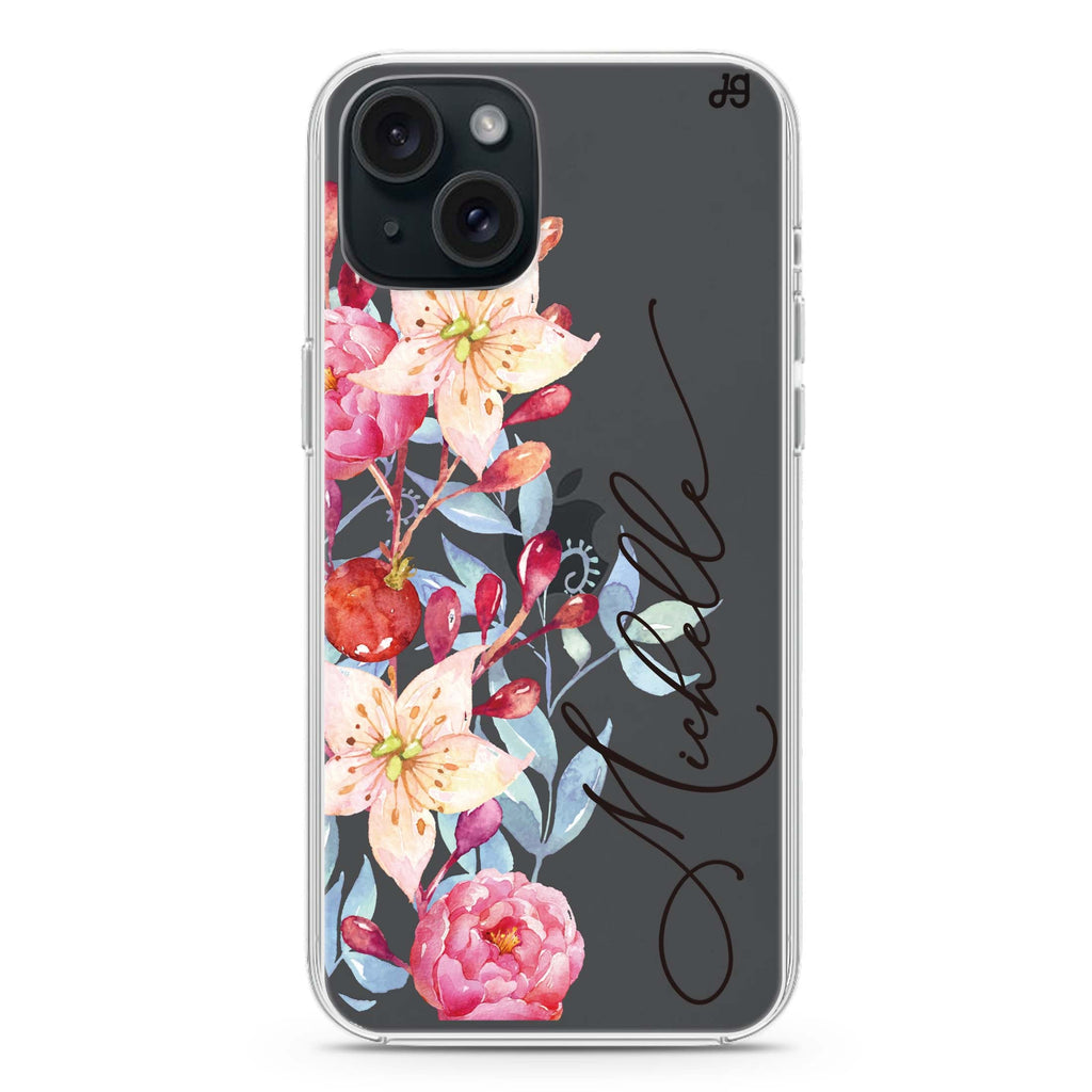 Pink Watercolor Floral Bouquet iPhone Ultra Clear Case