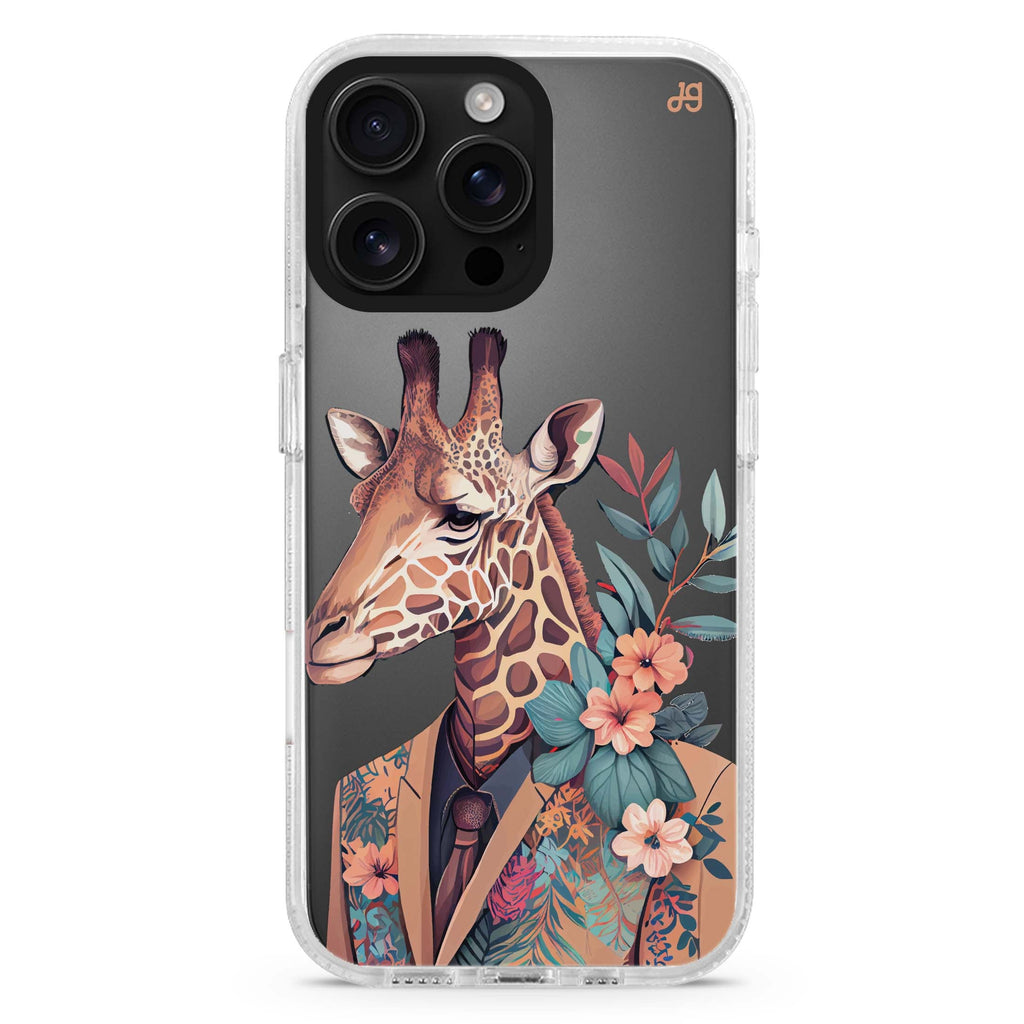 Giraffe & floral iPhone 16 Pro & 16 Pro Max Case - Personalized and Stylish Protection