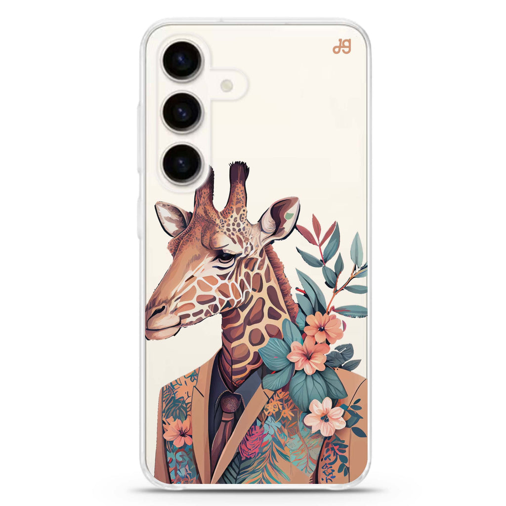 Giraffe & floral Samsung Galaxy Ultra Clear Case