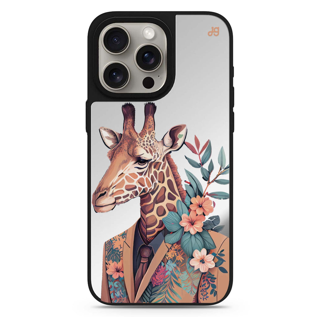 Giraffe & Floral #1 MagSafe compatible mirror case for iPhone 16/15/14 Pro Max and Pro, main view