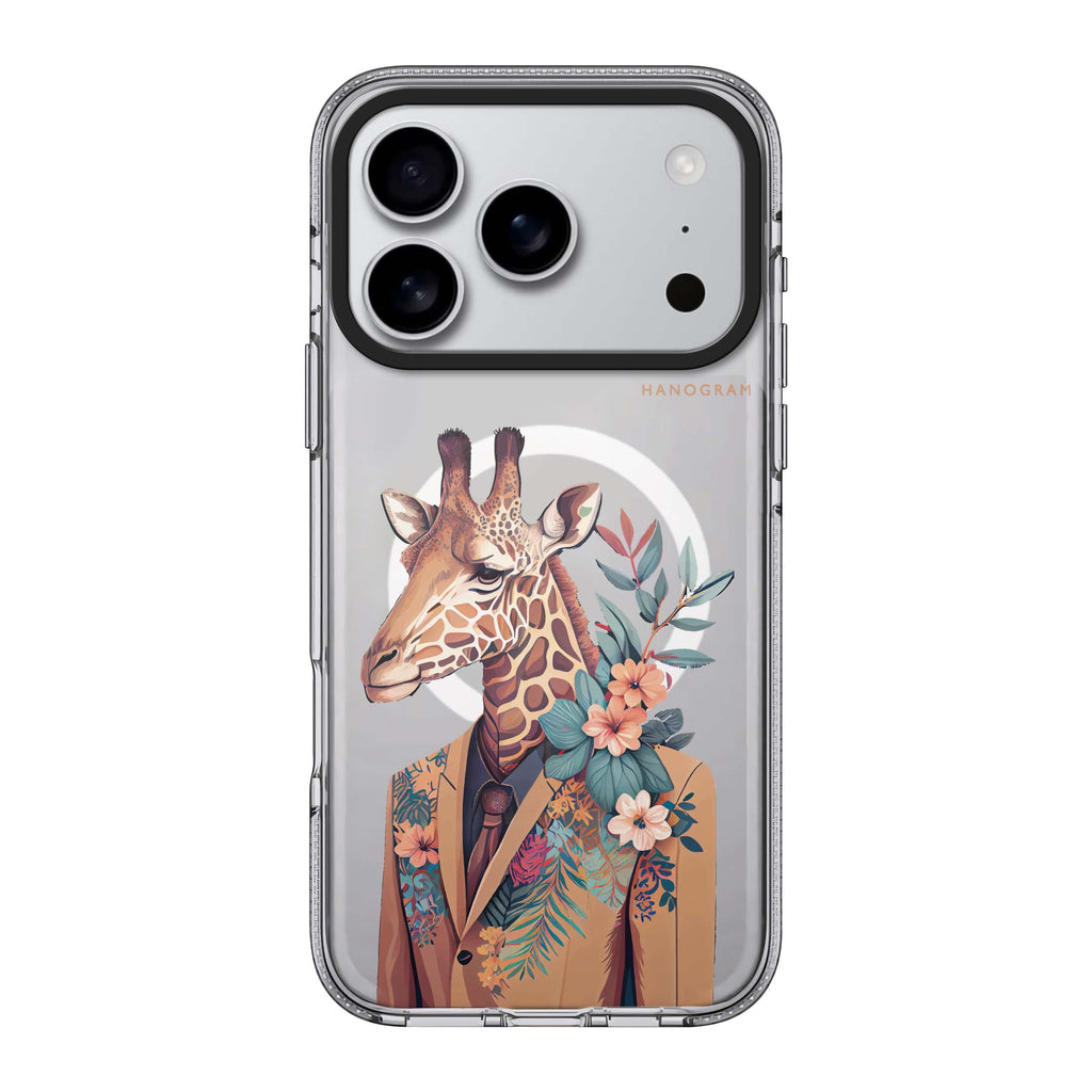 Giraffe & floral Style 1 flower giraffe animal floral iPhone 17 Pro Max ultra clear case