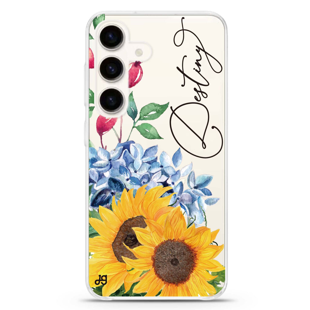 Blooming Sunflower Galaxy A55 Ultra Clear Case