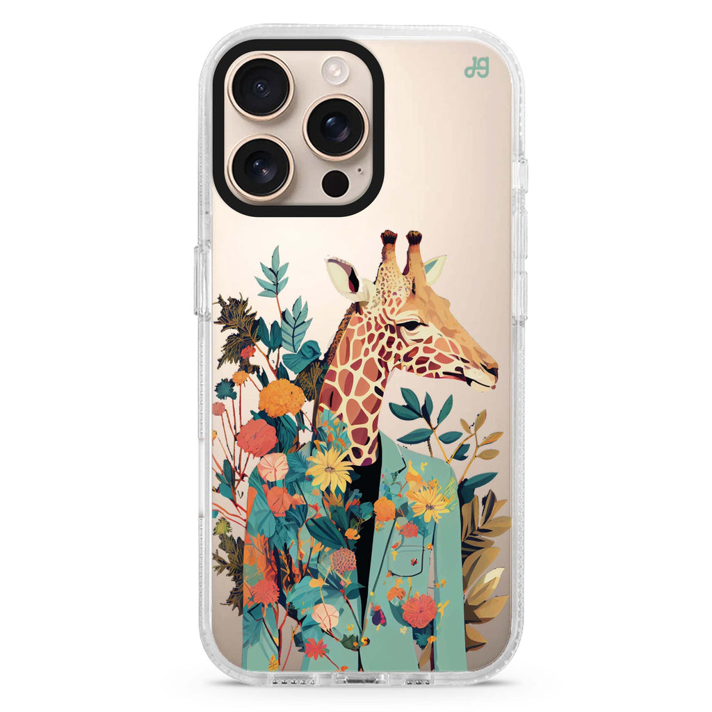 Giraffe & floral iPhone 16 Pro & 16 Pro Max Case - Personalized and Stylish Protection