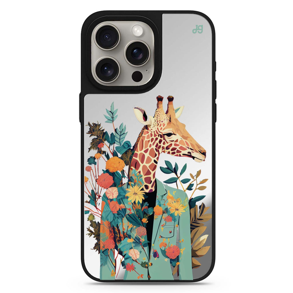 Giraffe & Floral #2 MagSafe compatible mirror case for iPhone 16/15/14 Pro Max and Pro, main view