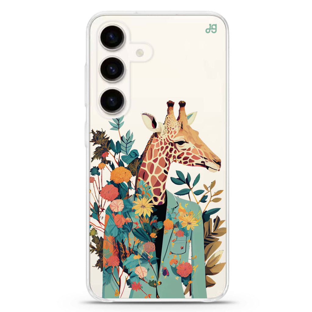 Giraffe & floral Samsung Galaxy Ultra Clear Case