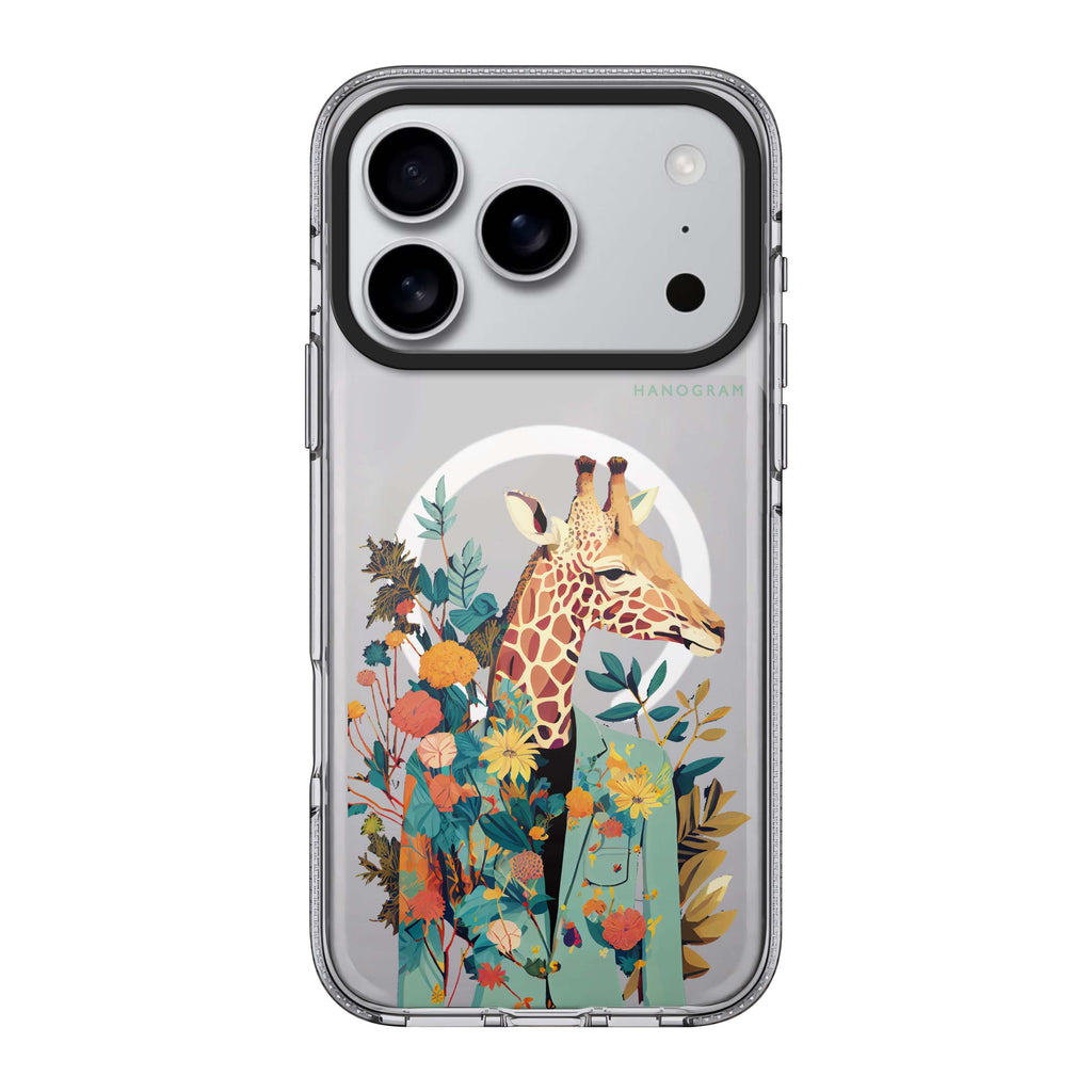Giraffe & floral Style 2 flower giraffe animal floral iPhone 17 Pro Max ultra clear case