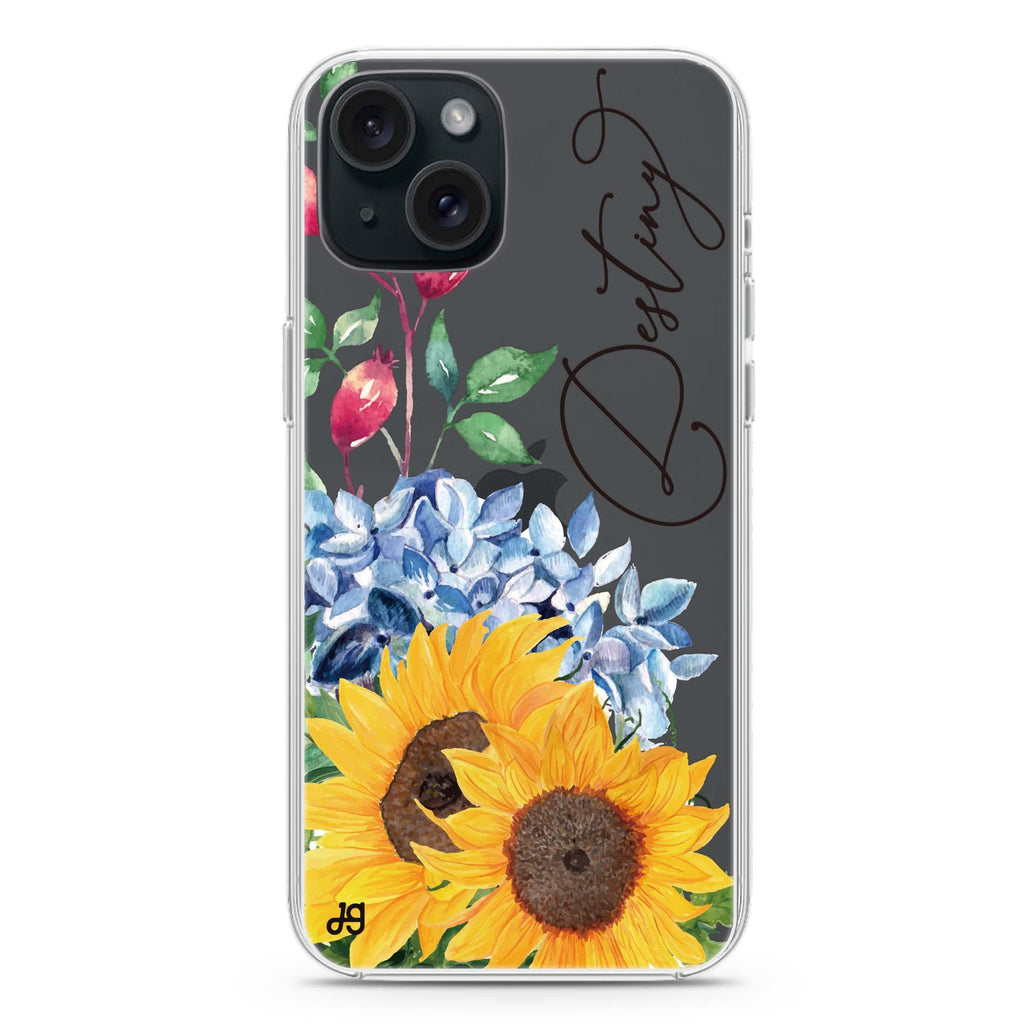 Blooming Sunflower iPhone 15 plus Ultra Clear Case